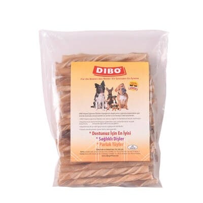 Natürel Burgu Çubuk Çiğneme Kemiği Köpek Ödülü 500 Gr 12 Cm