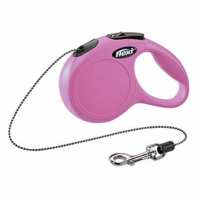 New Classic Otomatik İp Köpek Gezdirme Tasması XSmall 3 Mt Pembe