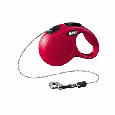New Classic Otomatik İp Köpek Gezdirme Tasması XSmall 3 Mt Kırmızı