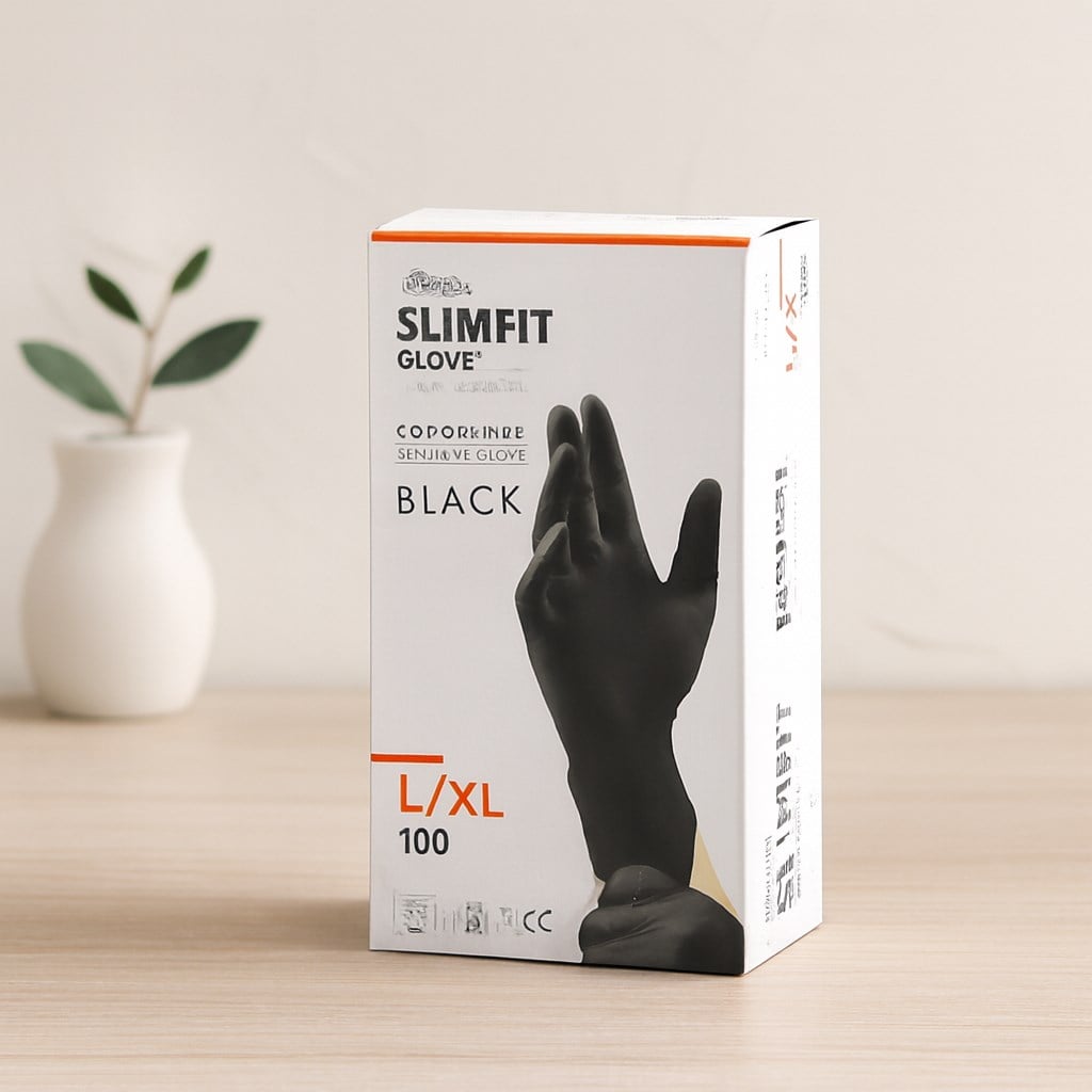 Nitril Muayene Eldiveni Siyah XL Pudrasız 100lü