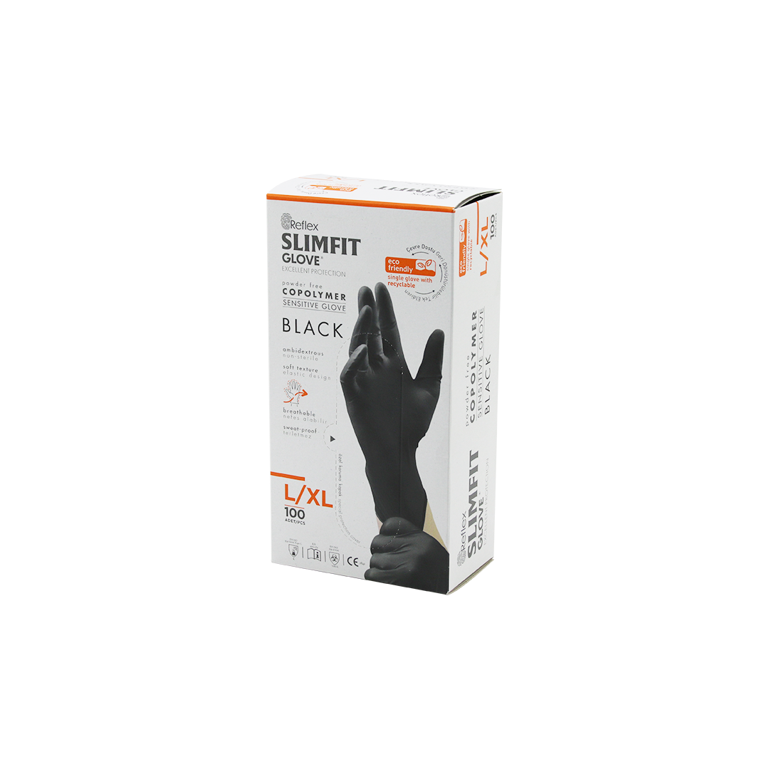Nitril Muayene Eldiveni Siyah XL Pudrasız 100lü