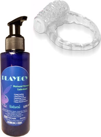 Nmc Titreşimli Penis Halkası ve Playboy Natural Personal Lubricant 125ML