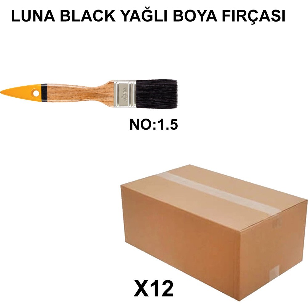 No 1.5 Luna Yağlı Boya Fırçası, 12 Adet