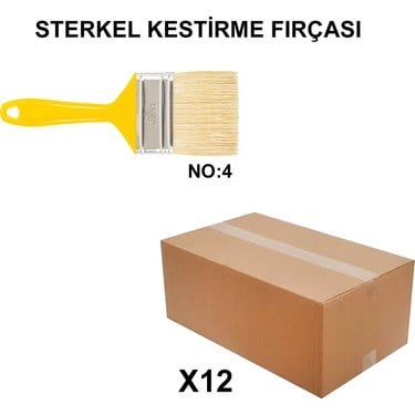 No 4 Kestirme Fırça, 12 Adet Profesyonel Set