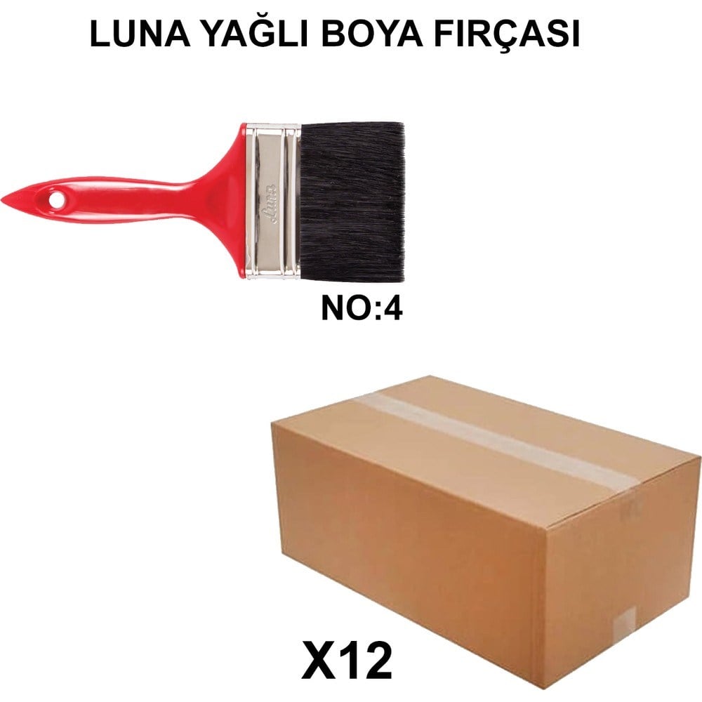 No 4 Luna Yağlı Boya Fırçası, 12 Adet