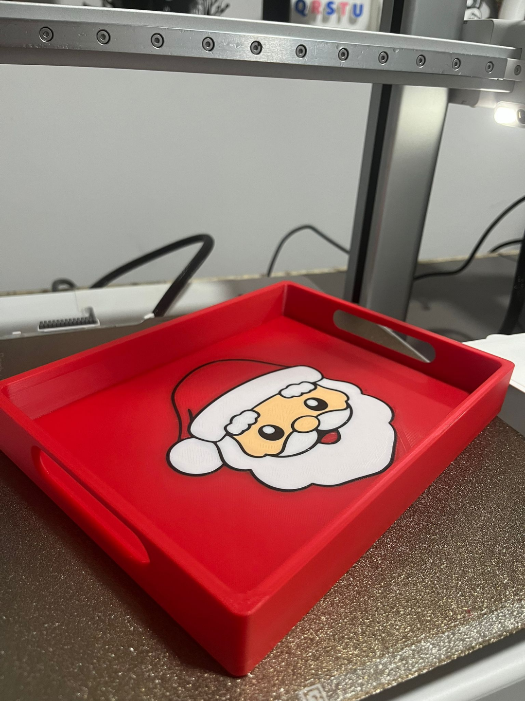 Noel Baba Formlu Yılbaşı Servis Tepsisi Dekoratif Sunum Tabağı