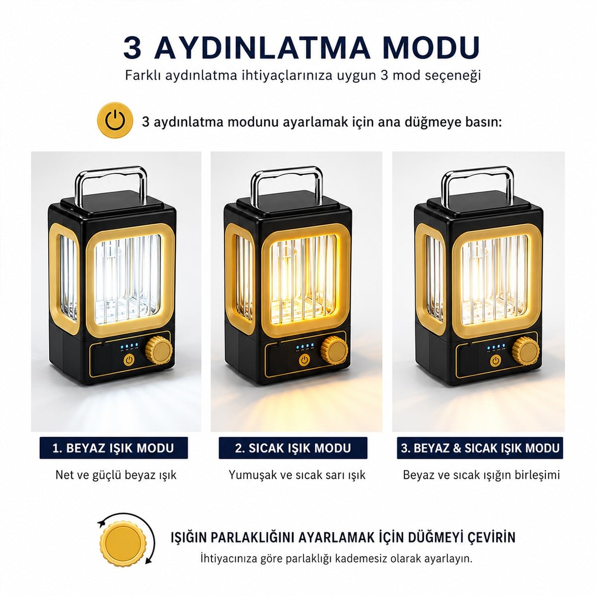Nostalji Solar Lamba - USB Şarjlı 1500mAh