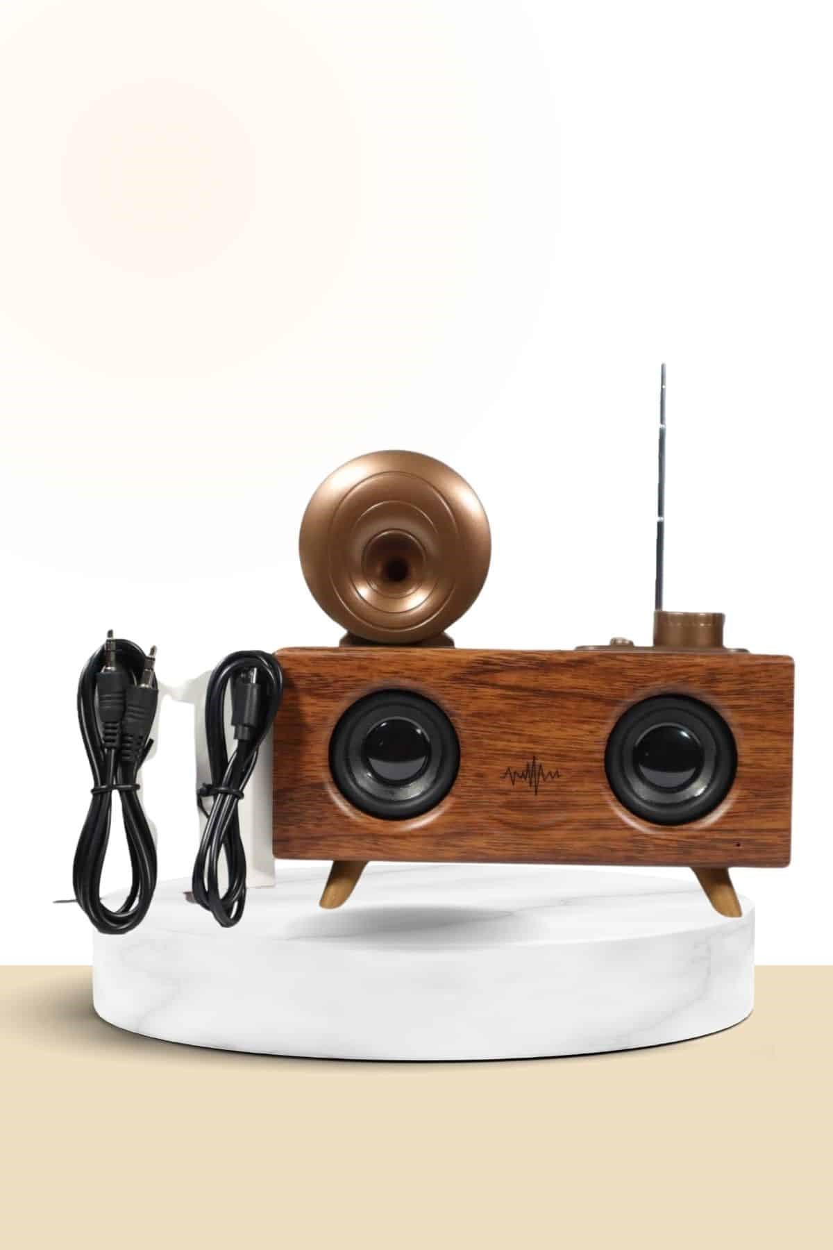 Nostaljik Radyo Bluetooth Bağlantılı Şarjlı Yüksek Ses Kaliteli