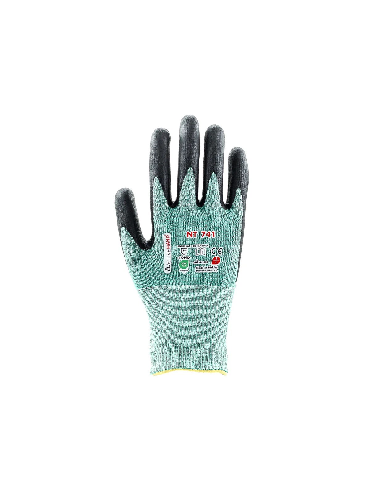 NT 741 GR/SY NO:9 Köpük Nitril Kaplı Polyester Çift İplik Kesilmeye Dayanıklı Eldiven