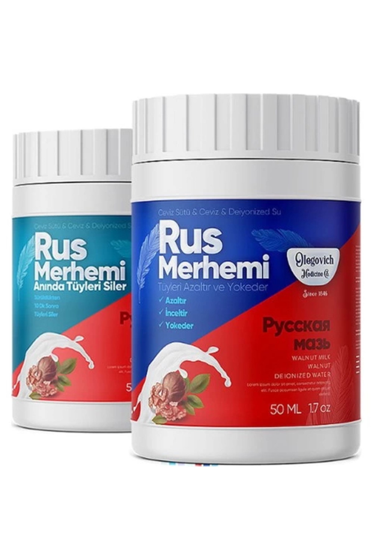 Olegovich Medicine Rus Merhemi 50 Ml ( Tüy Dökücü - Tüy Azaltıcı ) 2'Li Set