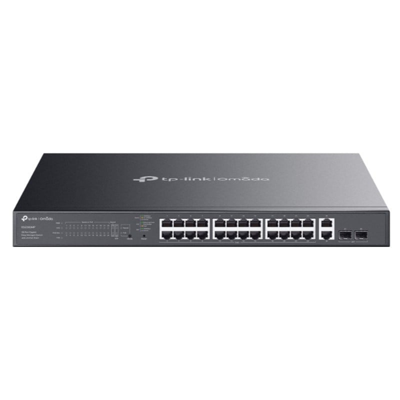 OMADA ES228GMP 24 PORT GIGABIT+ 2XGB SFP+2XGB RJ45 UPLINK CLOUD L2 YÖNETİLEBİLİR 384W POE RACKMOUNT SWITCH