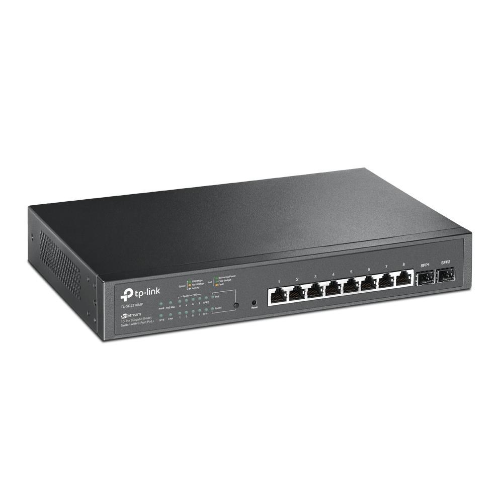 OMADA TL-SG2210MP 8 PORT GIGABIT+ 2XGIGABIT SFP UPLINK YÖNETİLEBİLİR 150W POE RACKMOUNT SWITCH
