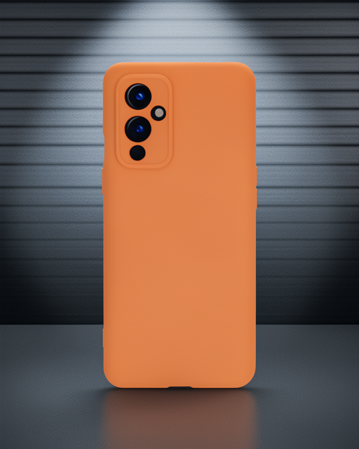 One Plus 9 Kılıf Nano İçi Kadife Silikon - Turuncu