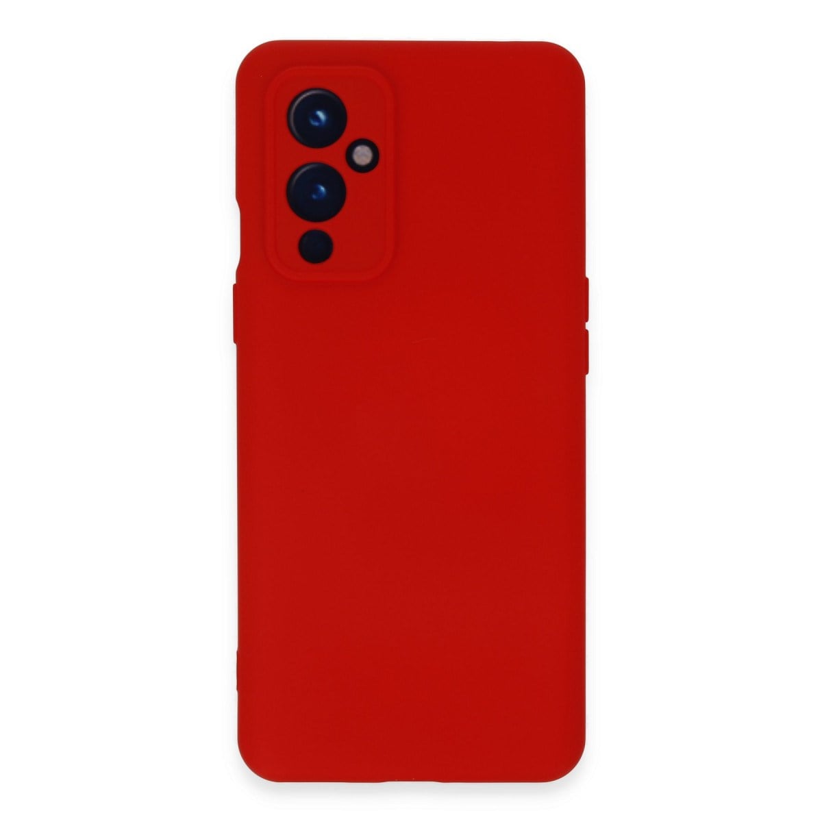 One Plus 9 Kılıf Nano içi Kadife Silikon - Kırmızı