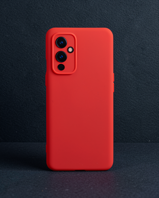 One Plus 9 Kılıf Nano İçi Kadife Silikon - Kırmızı