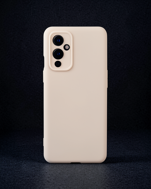 One Plus 9 Kılıf Nano İçi Kadife Silikon - Pudra