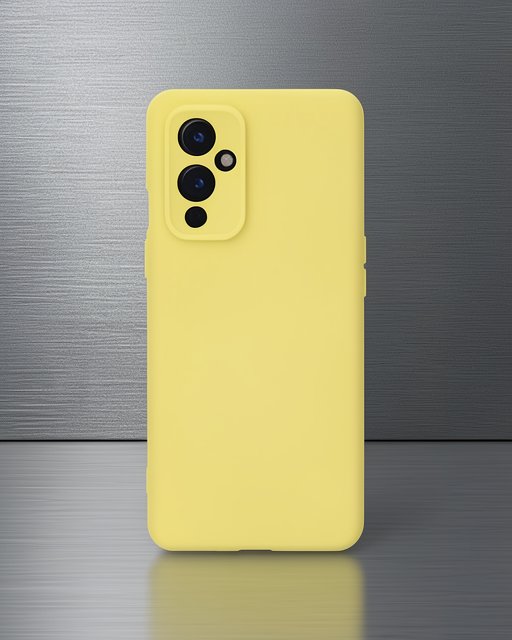 One Plus 9 Kılıf Nano İçi Kadife Silikon - Sarı