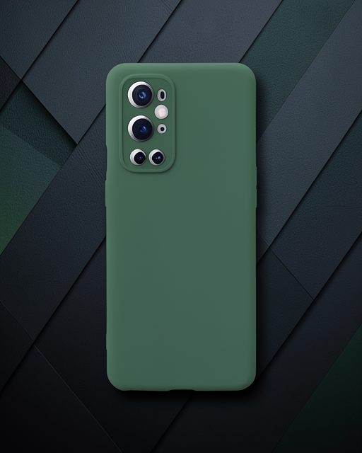 One Plus 9 Pro Kılıf Nano İçi Kadife Silikon - Koyu Yeşil