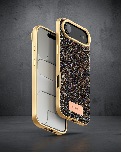 Onegif Apple İphone 17 Air Bright Simli Kapak - Gold