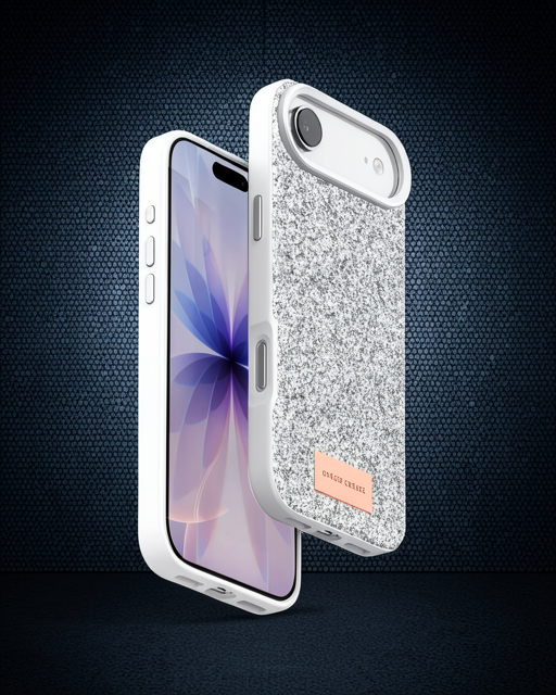 Onegif Apple İphone 17 Air Bright Simli Kapak - Beyaz