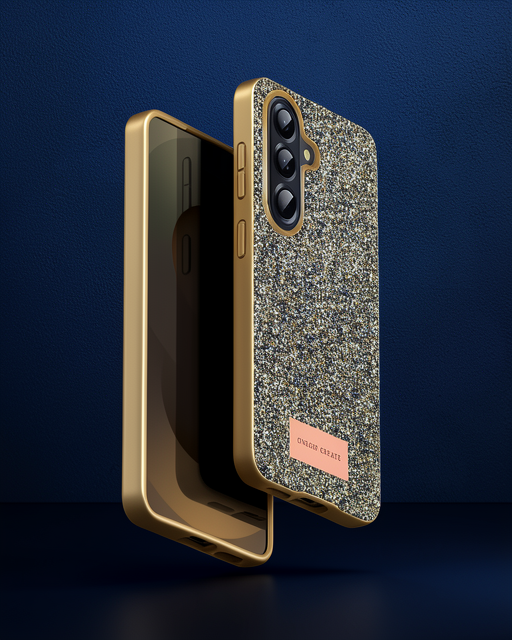 Onegif Samsung Galaxy A17 5g Bright Simli Kapak - Gold
