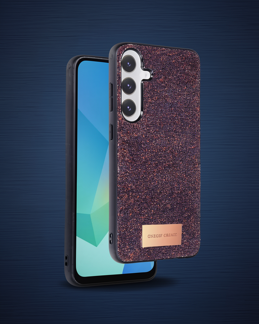 Onegif Samsung Galaxy A36 Bright Simli Kapak - Derin Mor
