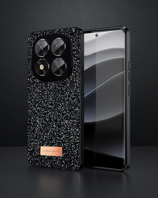 Onegif Xiaomi Redmi Note 14 Pro 5g Bright Simli Kapak - Siyah