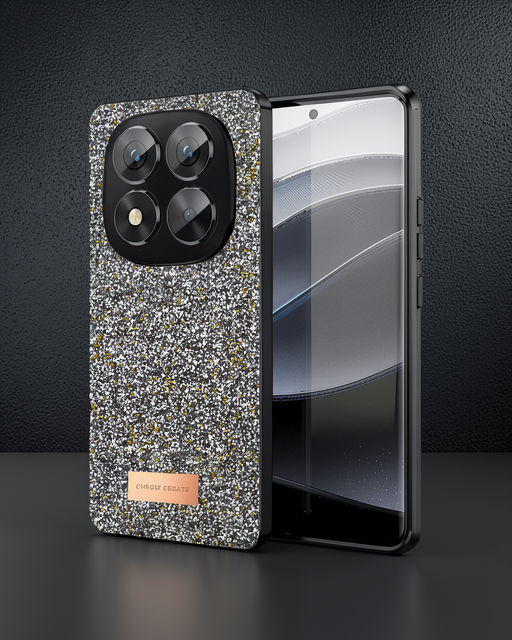 Onegif Xiaomi Redmi Note 14 Pro 5g Bright Simli Kapak - Gümüş
