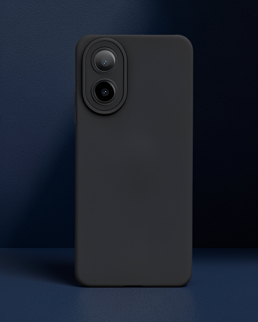 Oppo A38 Kılıf Nano İçi Kadife Silikon - Siyah