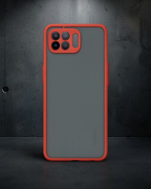 Oppo Reno 4 Lite Kılıf Montreal Silikon Kapak - Kırmızı