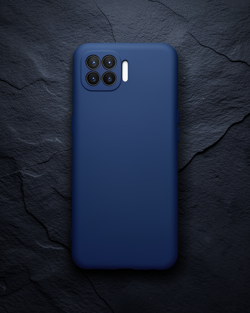 Oppo Reno 4 Lite Kılıf Nano İçi Kadife Silikon - Lacivert