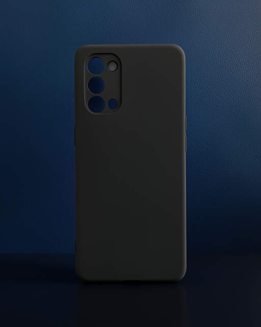 Oppo Reno 5 Kılıf Nano İçi Kadife Silikon - Siyah
