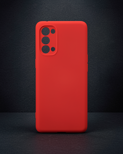 Oppo Reno 5 Pro Kılıf Nano İçi Kadife Silikon - Kırmızı