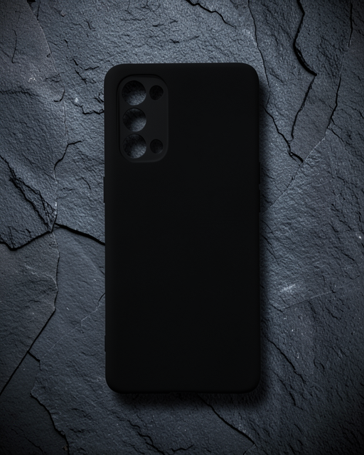 Oppo Reno 5 Pro Kılıf Nano İçi Kadife Silikon - Siyah