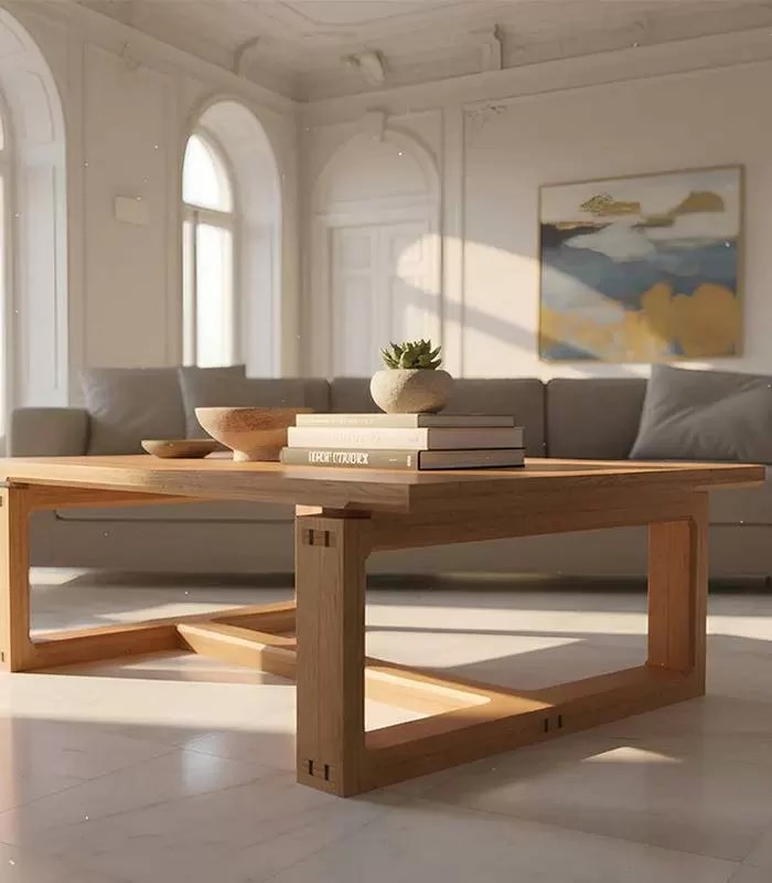 Orta Sehpa Masif Ağaç 120 x 80