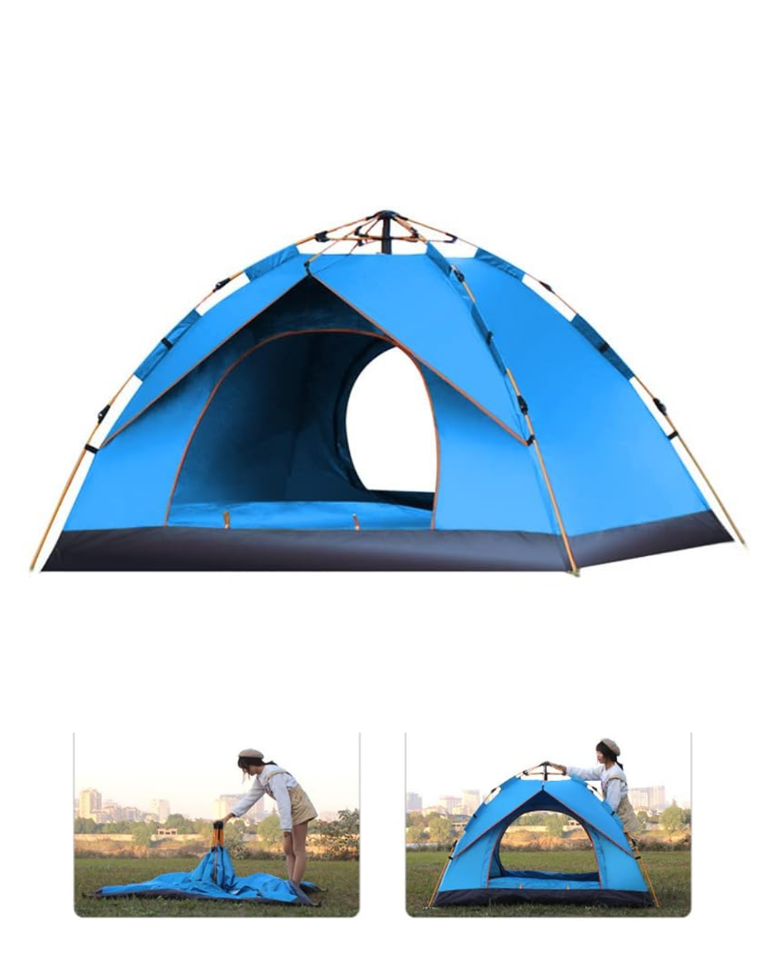 Otomatik Kamp Çadırı 200x135x135 cm Su Geçirmez Kolay Kurulum Taşınabilir