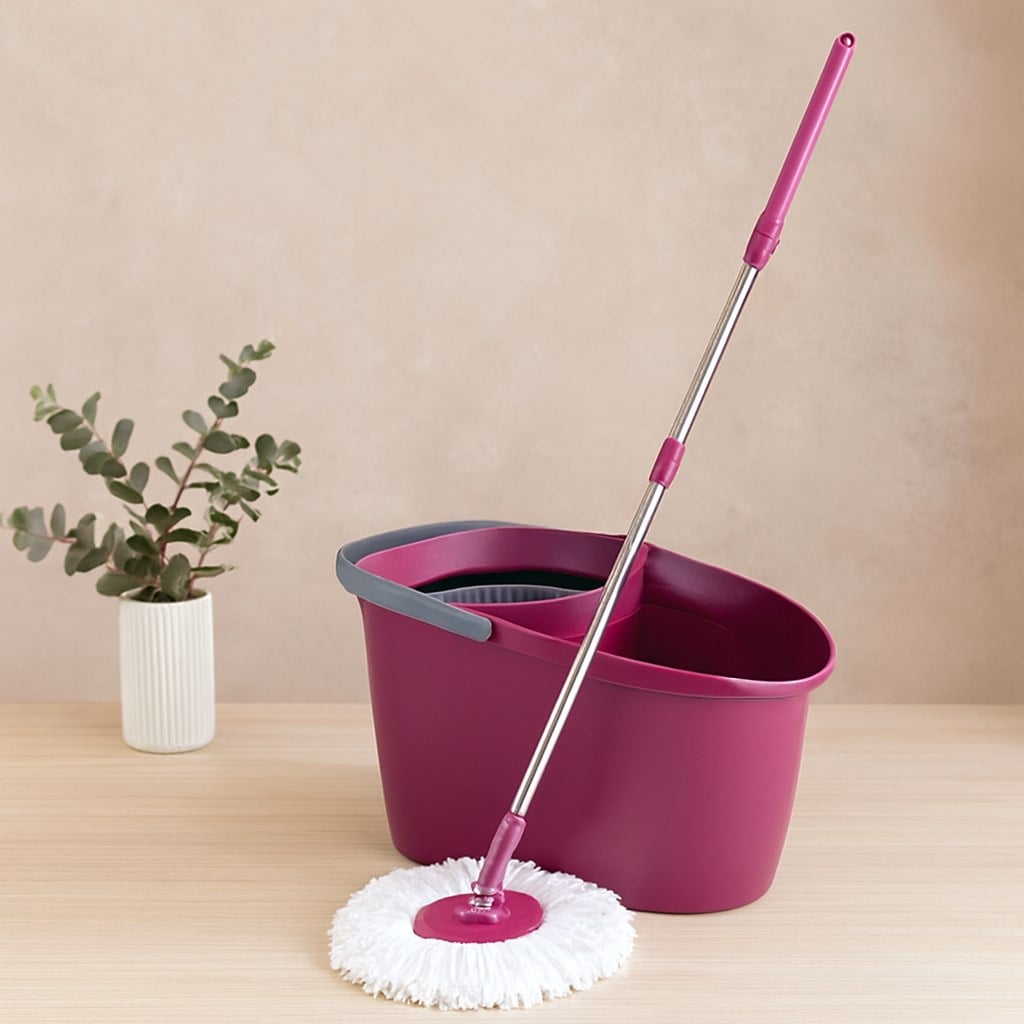 Otomatik Sıkmalı Mop Seti Kova ve Fırça