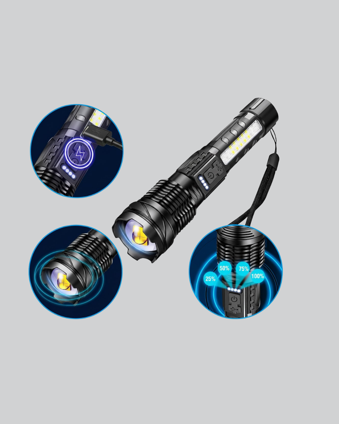 Outdoor ve Acil Durum İçin Güçlü LED El Feneri