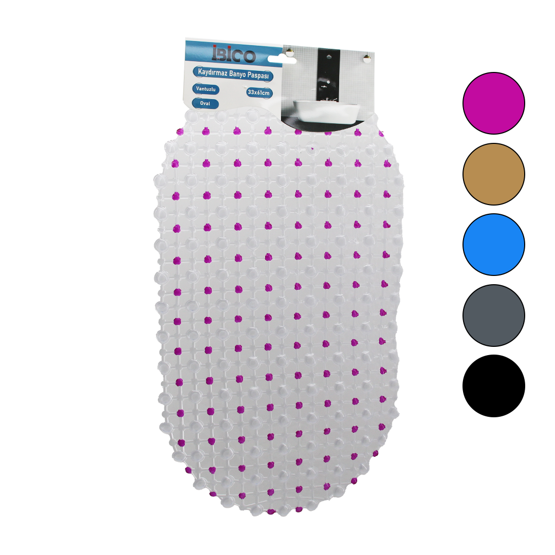 Oval Eko PVC Kaydırmaz Banyo Paspası