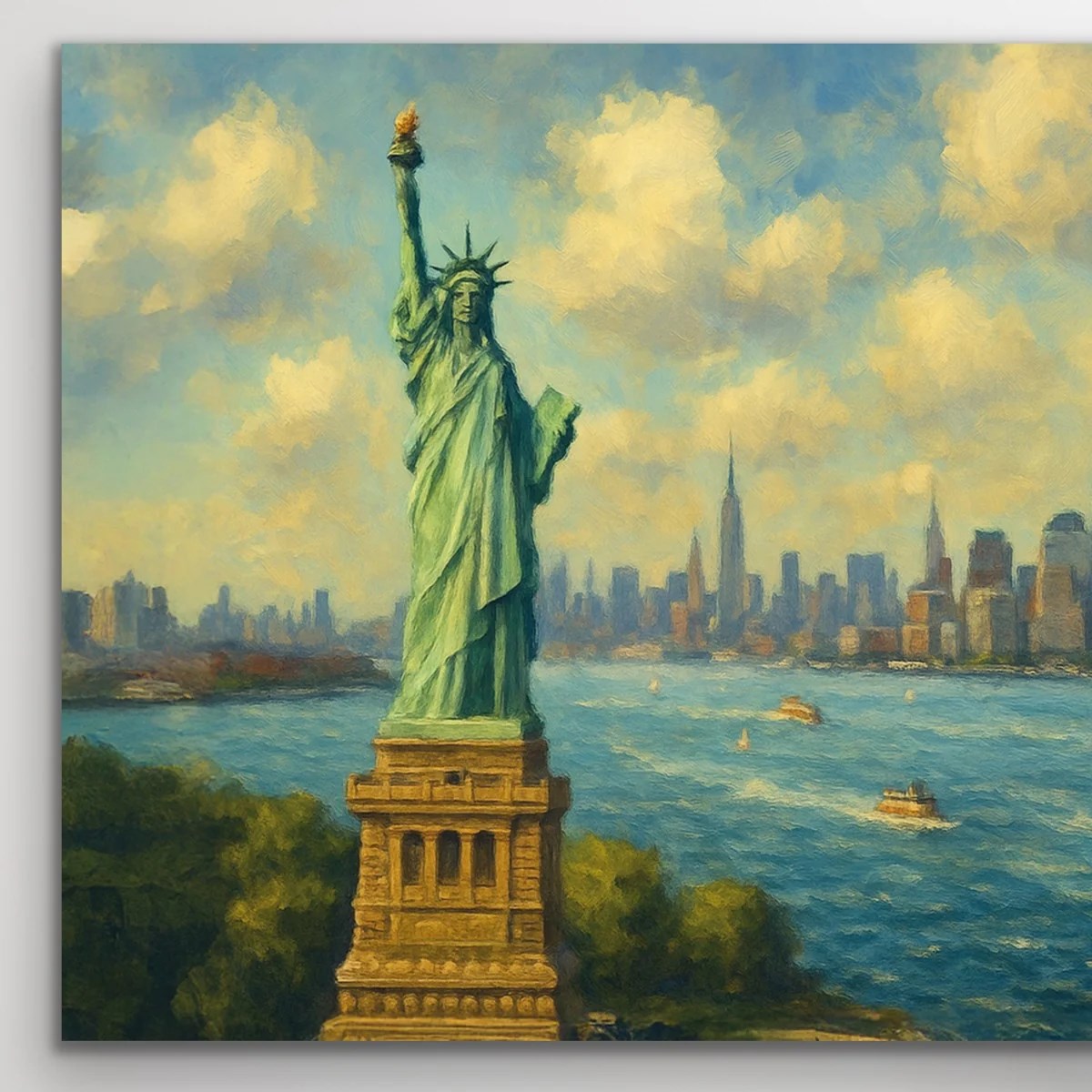 Özgürlük Heykeli Kanvas Tablo 60x120cm
