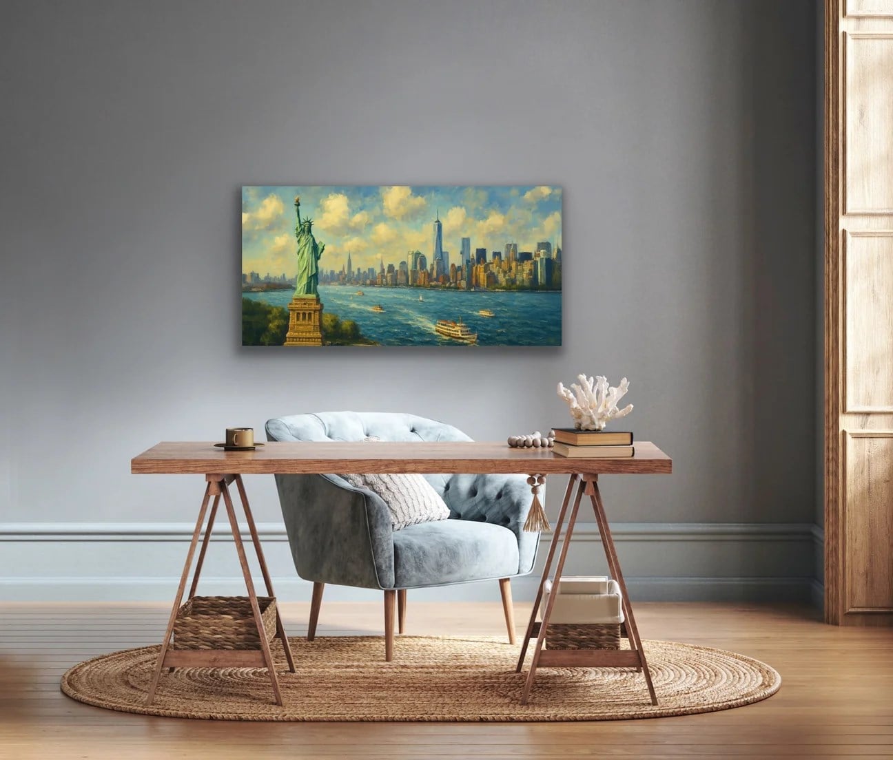 Özgürlük Heykeli Kanvas Tablo 60x120cm