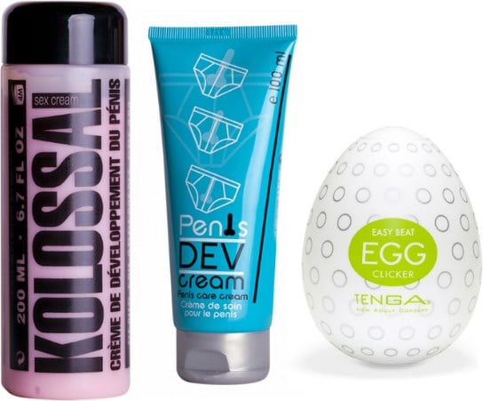 Ozzy Store Egg Clicker Mastürbatör ve Kolossal Krem +  Penis Development Cream