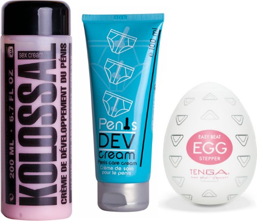 Ozzy Store Tenga Egg Stepper Mastürbatör ve Kolossal Krem ve Penis Development Cream
