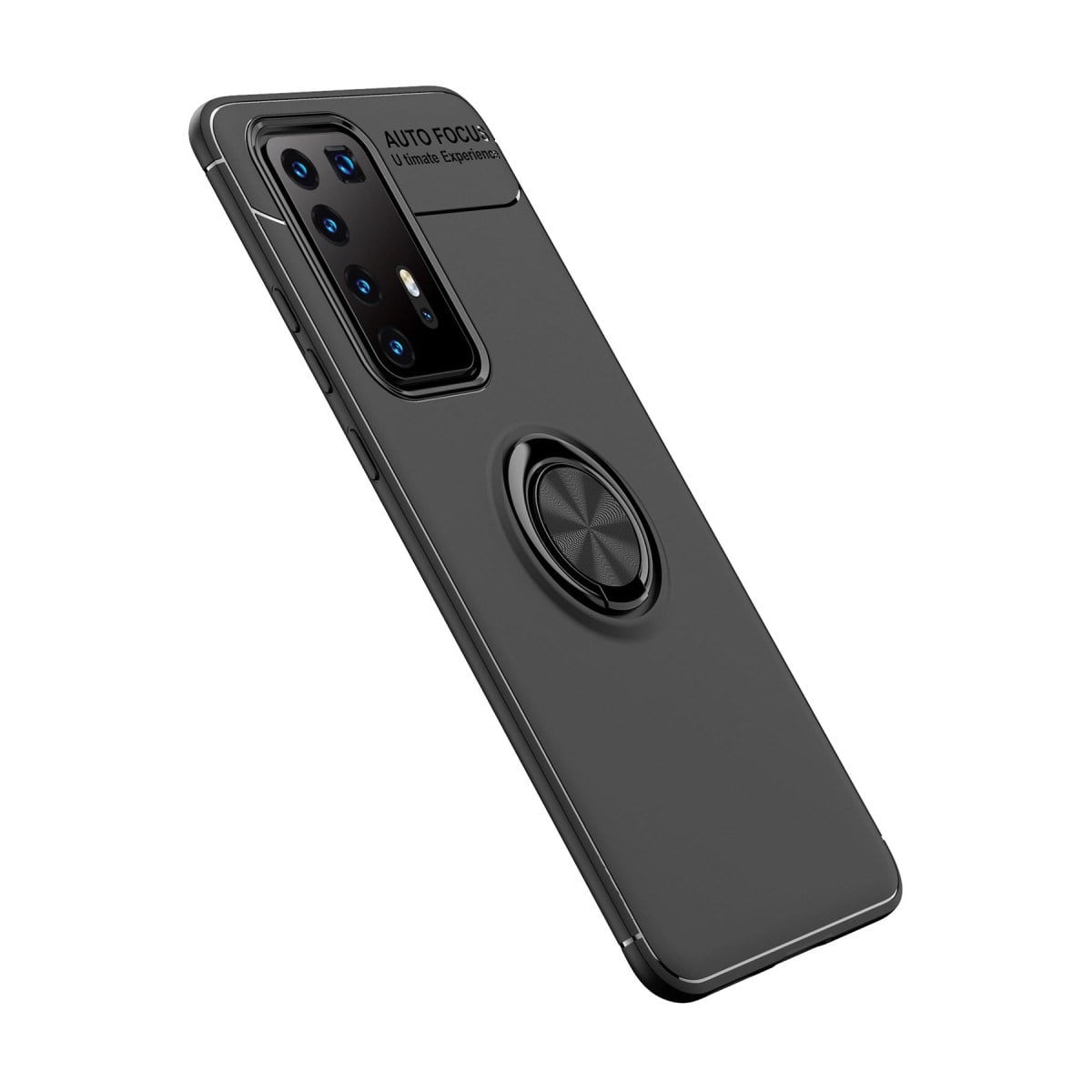 P40 Pro Kılıf Range Yüzüklü Silikon - Siyah