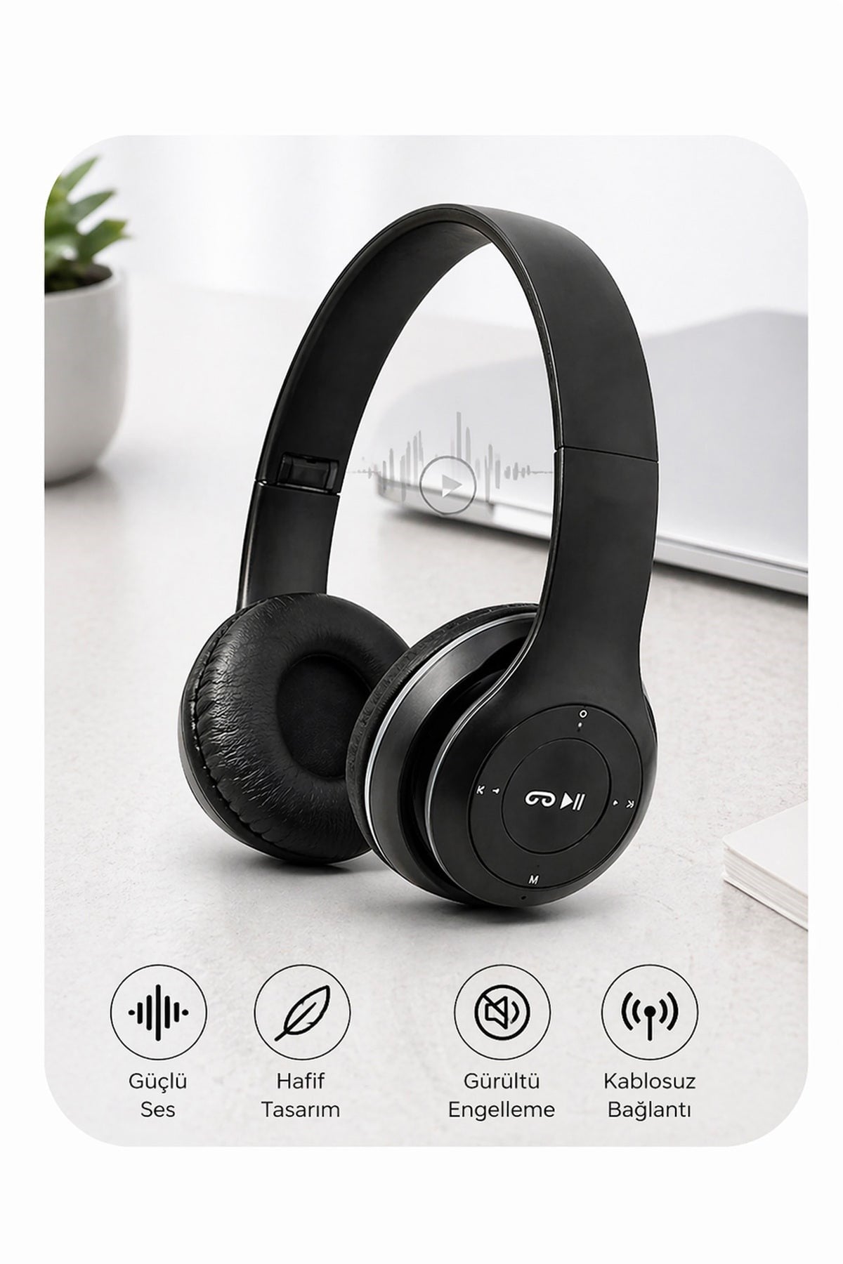 P47 FM'li Bluetooth Kulaklık