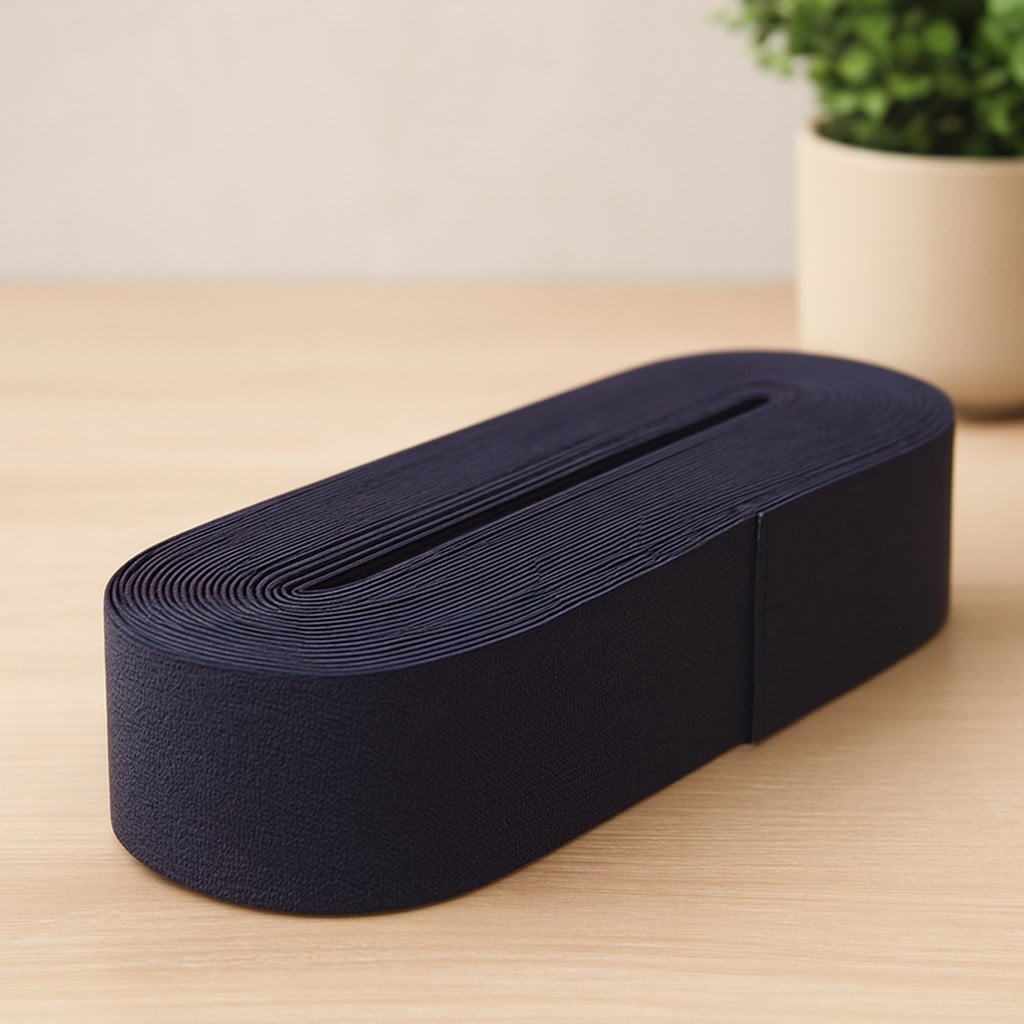 Paça Lastiği Yassı Geniş Siyah 4 cm 10 m