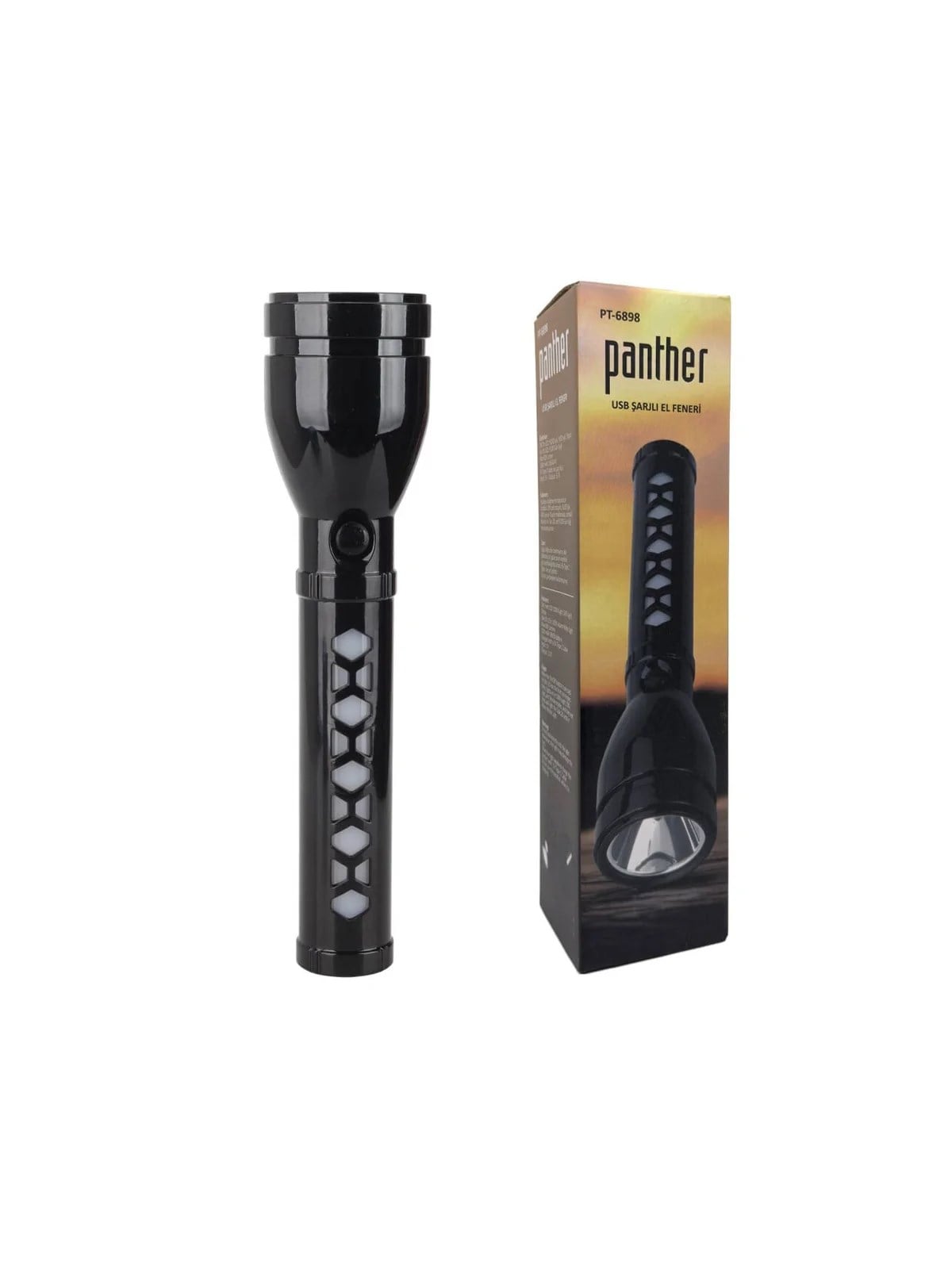 Panther PT-6898 USB Şarjlı Fener 2W
