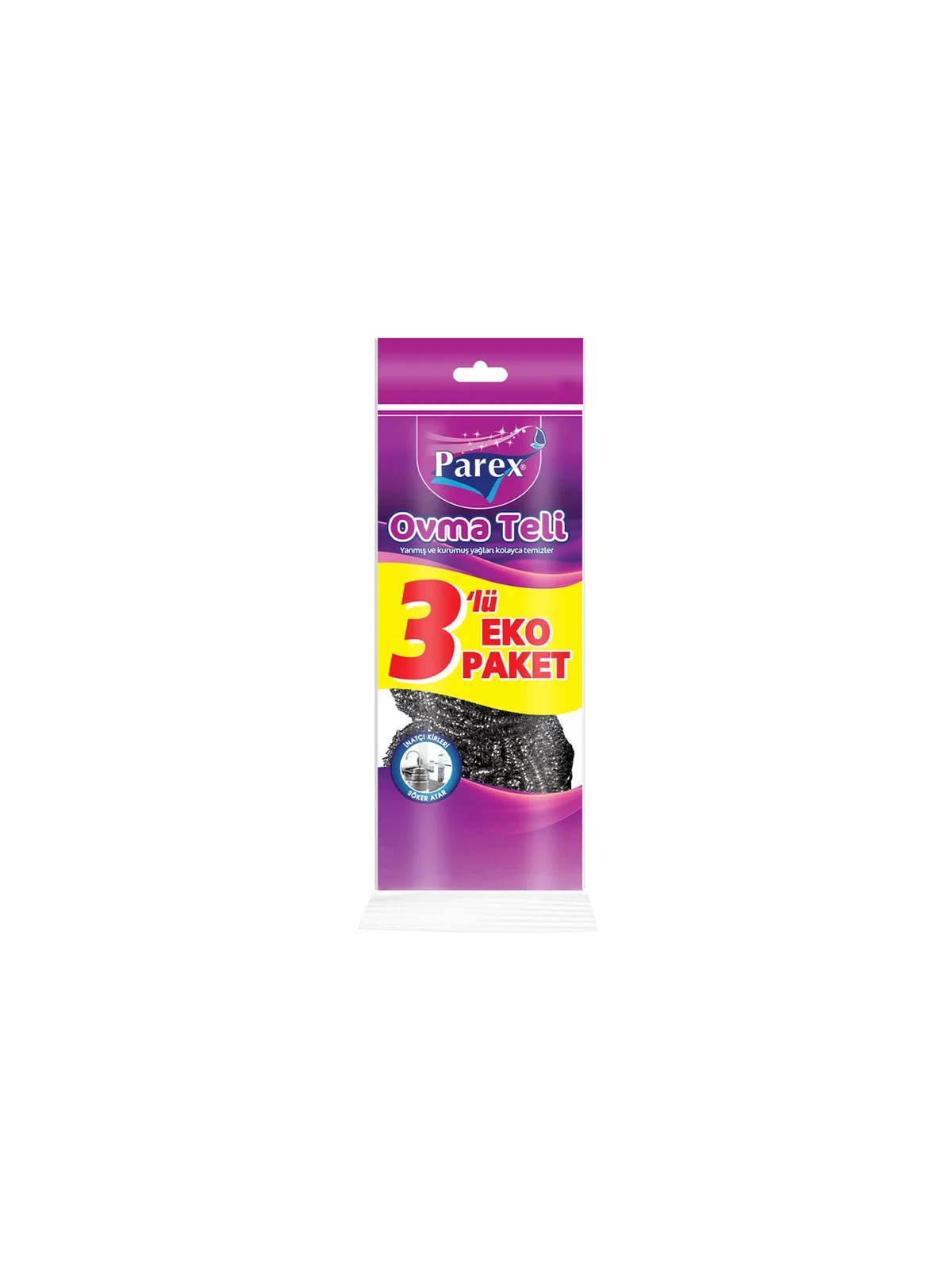 PAREX Bulaşık Ovma Teli 3'lü Eko Paket