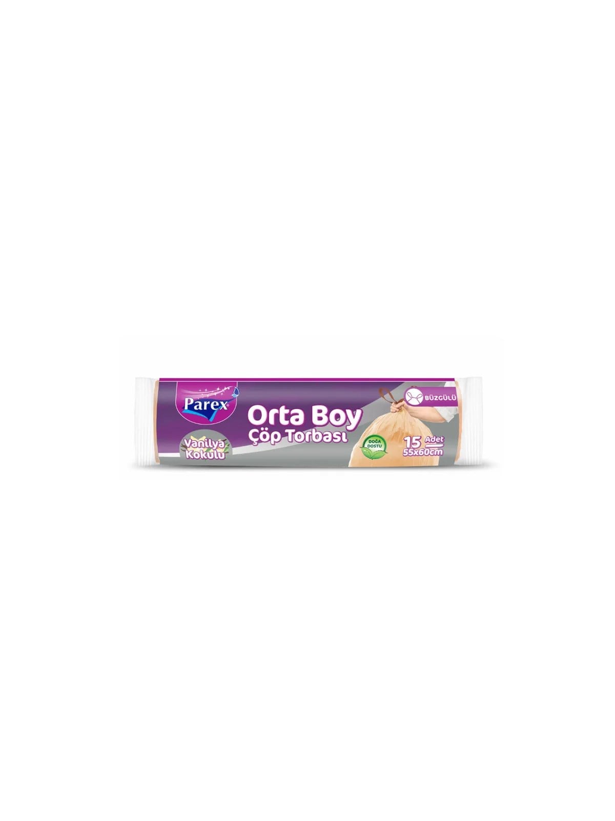 PAREX Eko Büzgülü Vanilya Kokulu Çöp Torbası Orta Boy 55x60 cm
