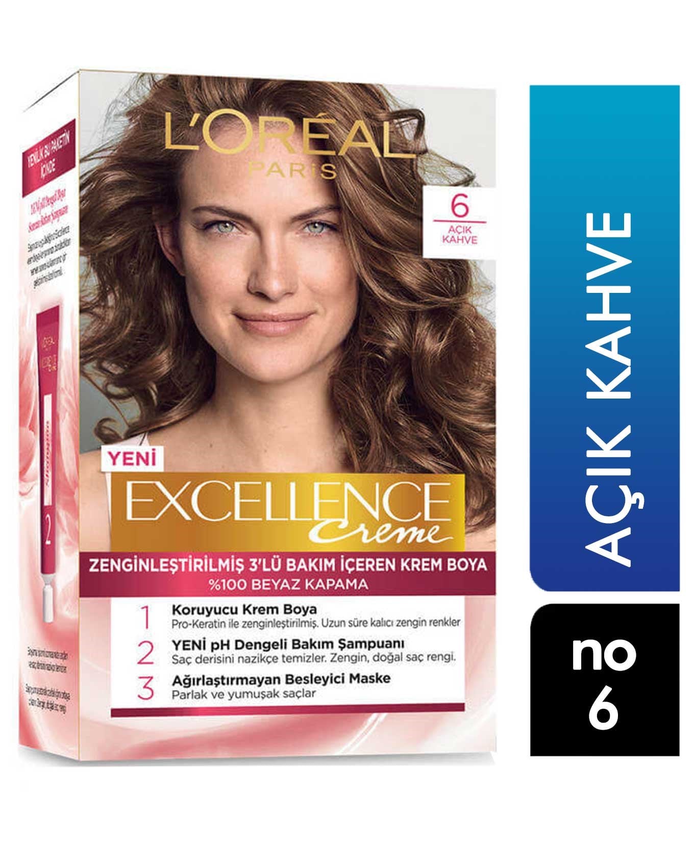 Paris Saç Boyasi & Excellence Intense 6 Açık Kahve